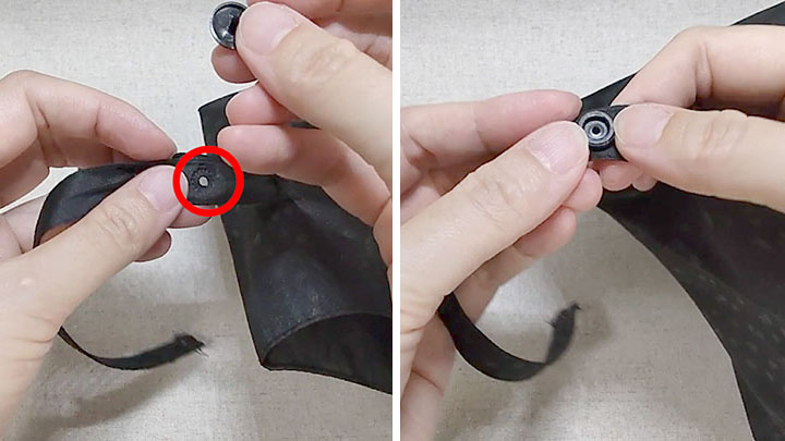 バンド根元にバネ