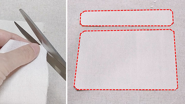 角カットとほつれ止め