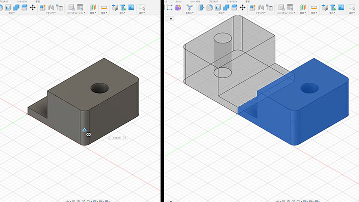 フィレットと鏡面コピー