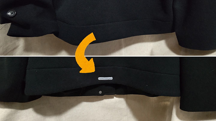 後ろ身頃ビフォーアフター