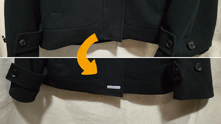 前身頃ビフォーアフター