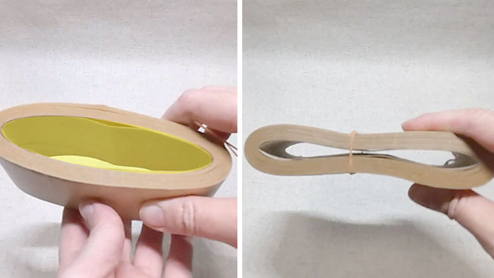 輪ゴムで押さえてもよし