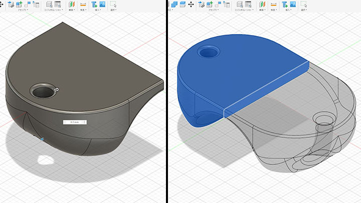 フィレットと鏡面コピー