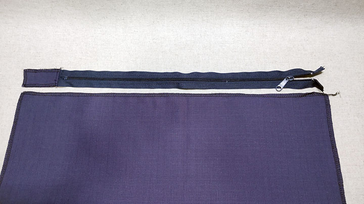 ファスナー長さ合わせ終了