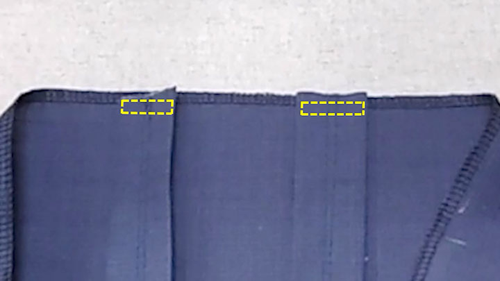 持ち手縫い合わせ