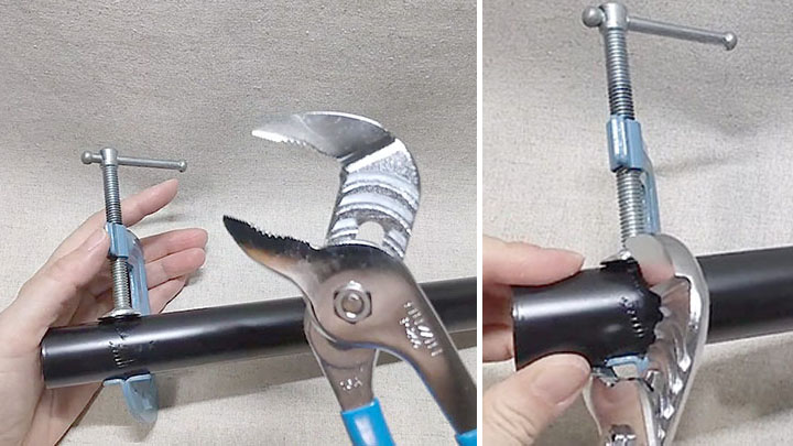 プライヤーで曲げる