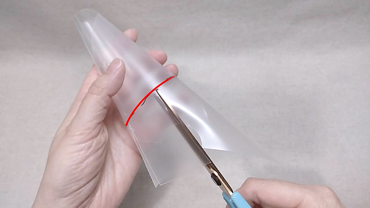 クリアファイルに切れ目