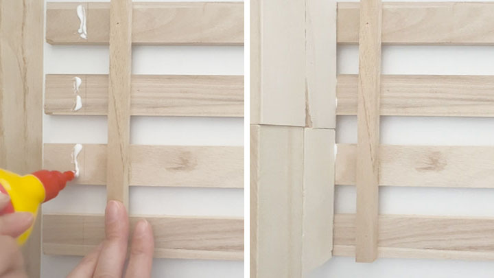 すのこに貼り合わせ