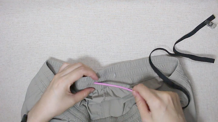 ゴム通しはじめ